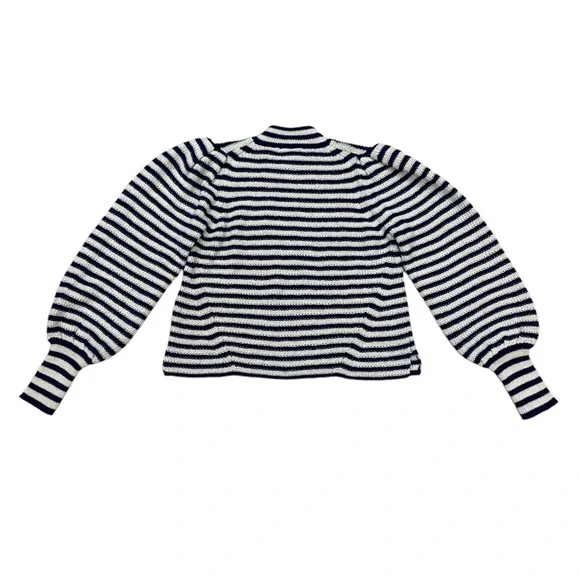 Eleven Six Mia Sweater Ivory Navy Stripe Size Medium - Picture 3 of 7